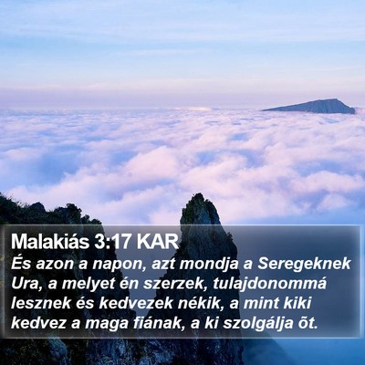 Malakiás 3:17 KAR Bible Verse Image
