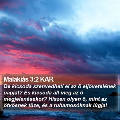 Malakiás 3:2 KAR Bible Verse Image