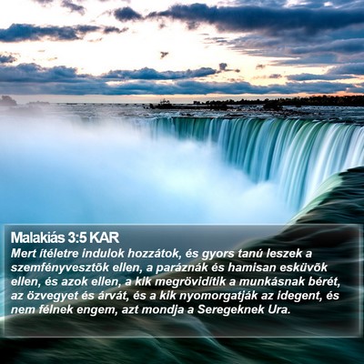Malakiás 3:5 KAR Bible Verse Image