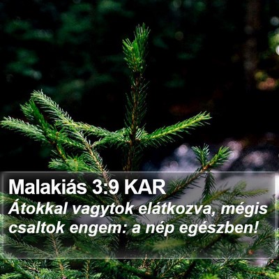 Malakiás 3:9 KAR Bible Verse Image