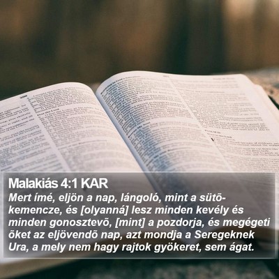 Malakiás 4:1 KAR Bible Verse Image