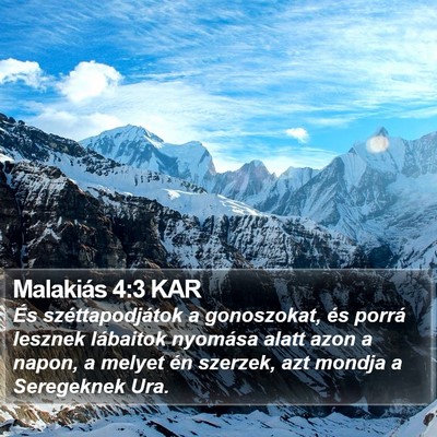 Malakiás 4:3 KAR Bible Verse Image