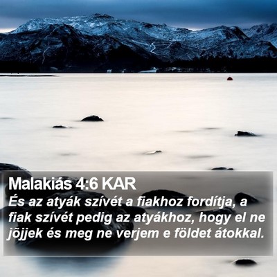 Malakiás 4:6 KAR Bible Verse Image