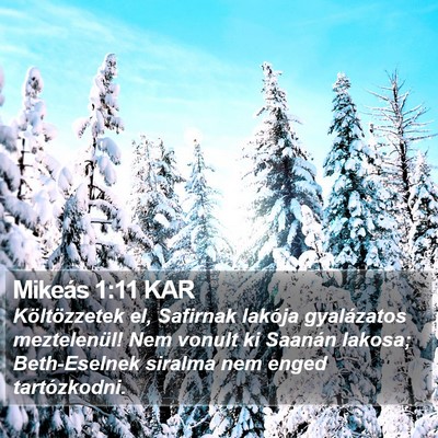 Mikeás 1:11 KAR Bible Verse Image