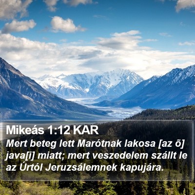 Mikeás 1:12 KAR Bible Verse Image