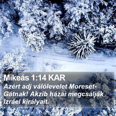 Mikeás 1:14 KAR Bible Verse Image