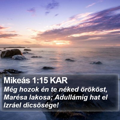 Mikeás 1:15 KAR Bible Verse Image