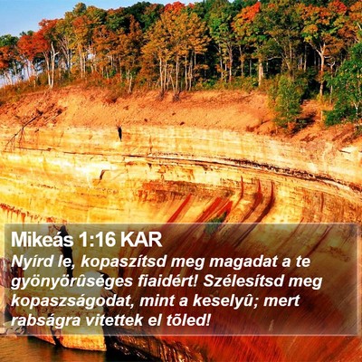 Mikeás 1:16 KAR Bible Verse Image