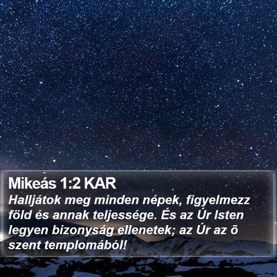 Mikeás 1:2 KAR Bible Verse Image