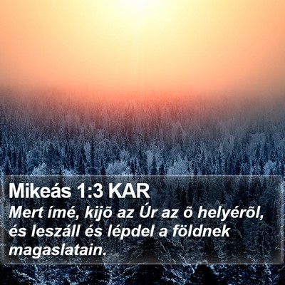 Mikeás 1:3 KAR Bible Verse Image