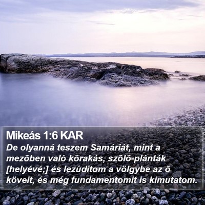 Mikeás 1:6 KAR Bible Verse Image