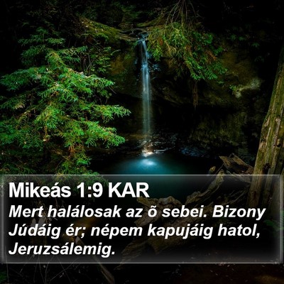 Mikeás 1:9 KAR Bible Verse Image