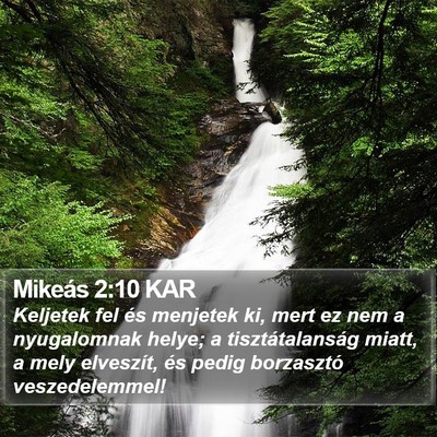 Mikeás 2:10 KAR Bible Verse Image