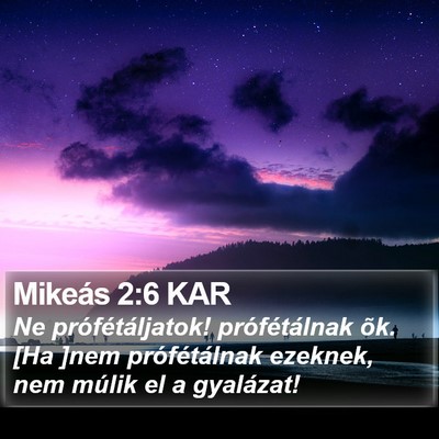 Mikeás 2:6 KAR Bible Verse Image