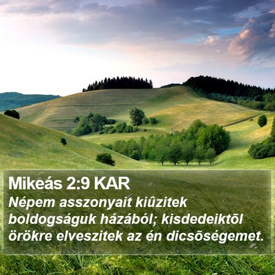 Mikeás 2:9 KAR Bible Verse Image