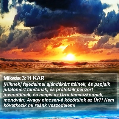 Mikeás 3:11 KAR Bible Verse Image