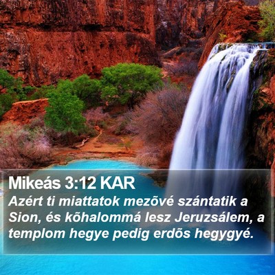 Mikeás 3:12 KAR Bible Verse Image