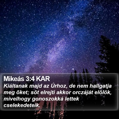 Mikeás 3:4 KAR Bible Verse Image