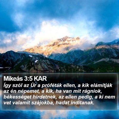 Mikeás 3:5 KAR Bible Verse Image