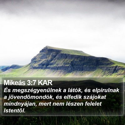 Mikeás 3:7 KAR Bible Verse Image