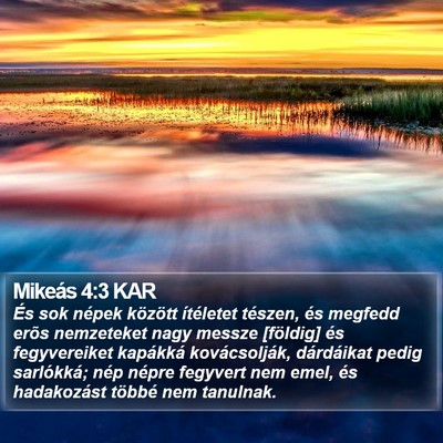 Mikeás 4:3 KAR Bible Verse Image