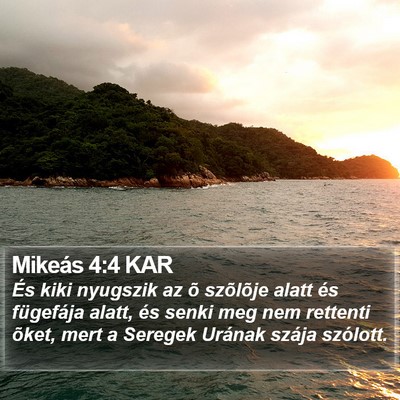 Mikeás 4:4 KAR Bible Verse Image