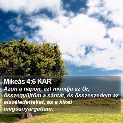 Mikeás 4:6 KAR Bible Verse Image