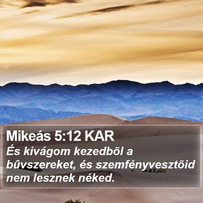 Mikeás 5:12 KAR Bible Verse Image