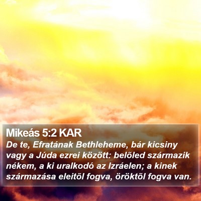 Mikeás 5:2 KAR Bible Verse Image