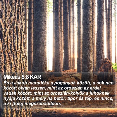 Mikeás 5:8 KAR Bible Verse Image