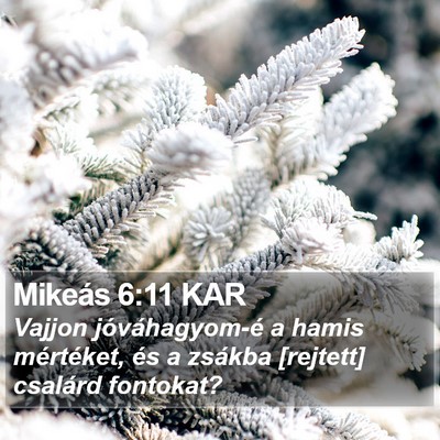 Mikeás 6:11 KAR Bible Verse Image