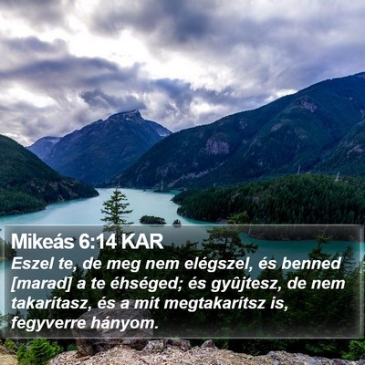 Mikeás 6:14 KAR Bible Verse Image