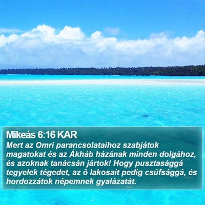 Mikeás 6:16 KAR Bible Verse Image