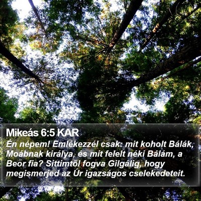 Mikeás 6:5 KAR Bible Verse Image