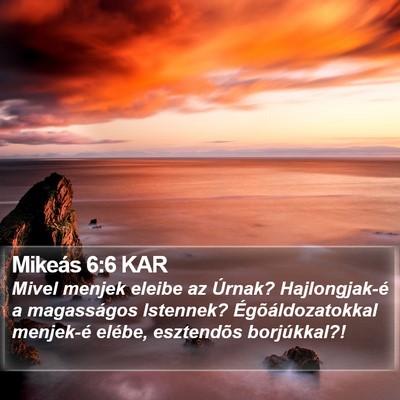Mikeás 6:6 KAR Bible Verse Image