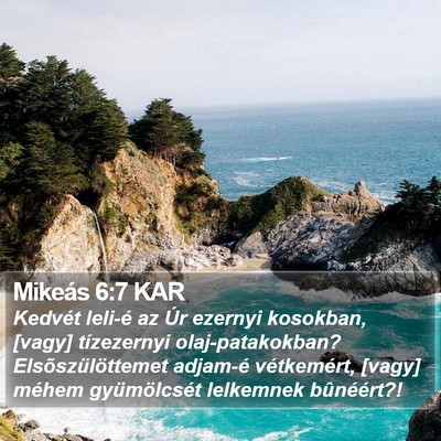 Mikeás 6:7 KAR Bible Verse Image