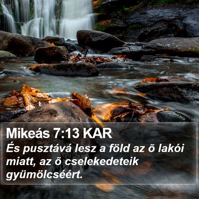 Mikeás 7:13 KAR Bible Verse Image