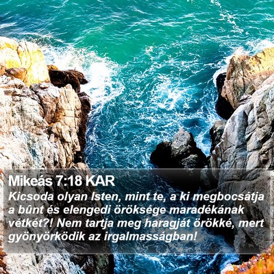 Mikeás 7:18 KAR Bible Verse Image