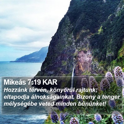 Mikeás 7:19 KAR Bible Verse Image