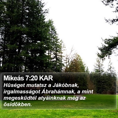 Mikeás 7:20 KAR Bible Verse Image