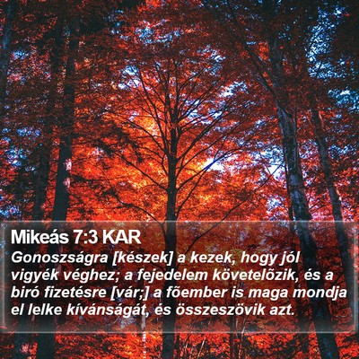 Mikeás 7:3 KAR Bible Verse Image