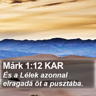 Márk 1:12 KAR Bible Verse Image