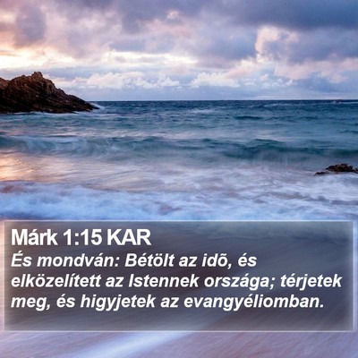 Márk 1:15 KAR Bible Verse Image