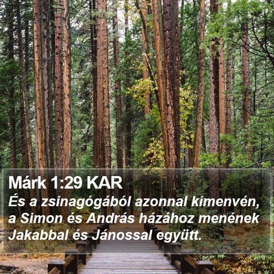 Márk 1:29 KAR Bible Verse Image