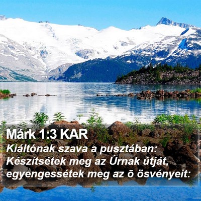 Márk 1:3 KAR Bible Verse Image