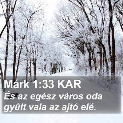 Márk 1:33 KAR Bible Verse Image