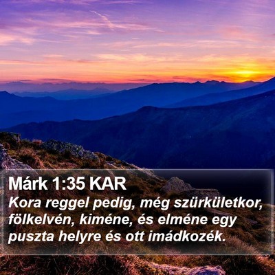 Márk 1:35 KAR Bible Verse Image