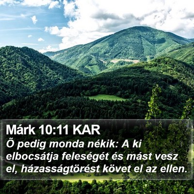 Márk 10:11 KAR Bible Verse Image