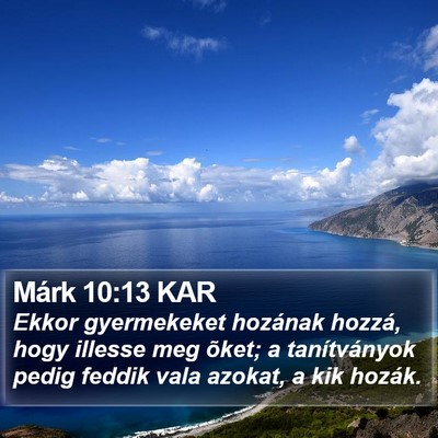 Márk 10:13 KAR Bible Verse Image