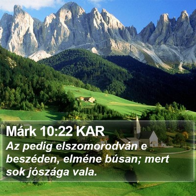 Márk 10:22 KAR Bible Verse Image